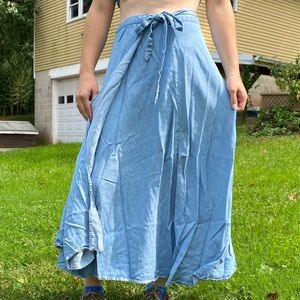 Denim wrap around skirt!